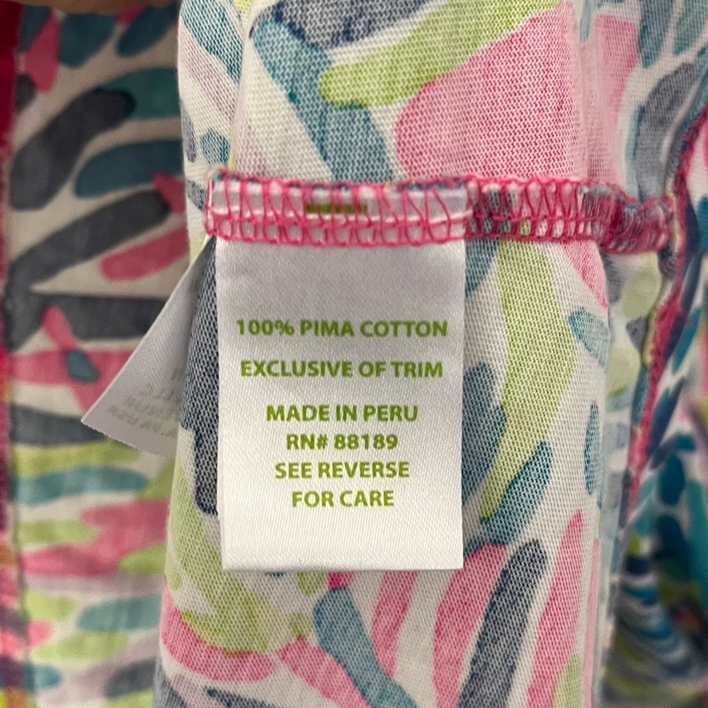 LILLY PULITZER ROSSMORE DRESS MULTI PALM READER SIZE SMALL - Picture 9 of 12